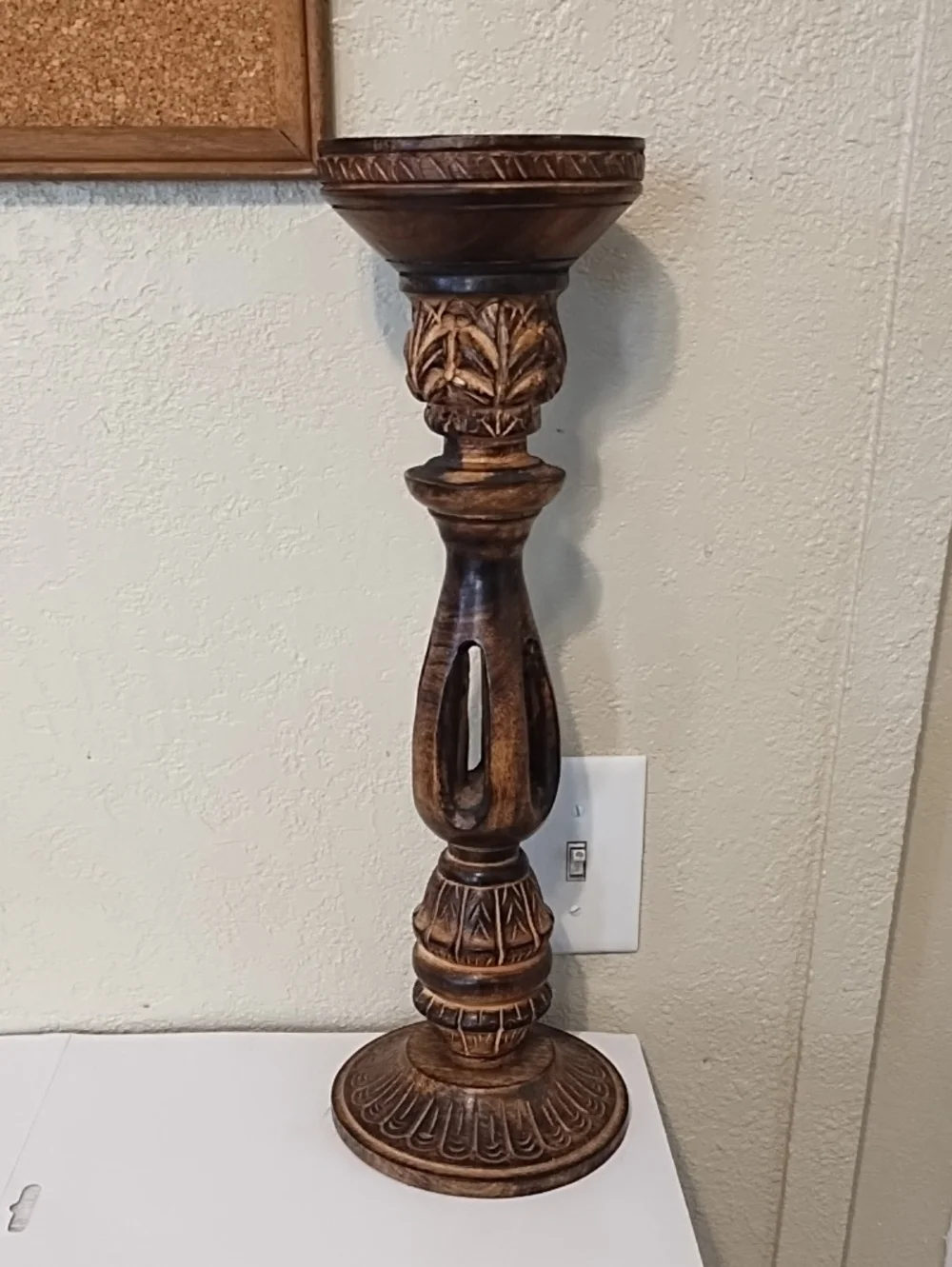 Wooden Candle Stick Holder
